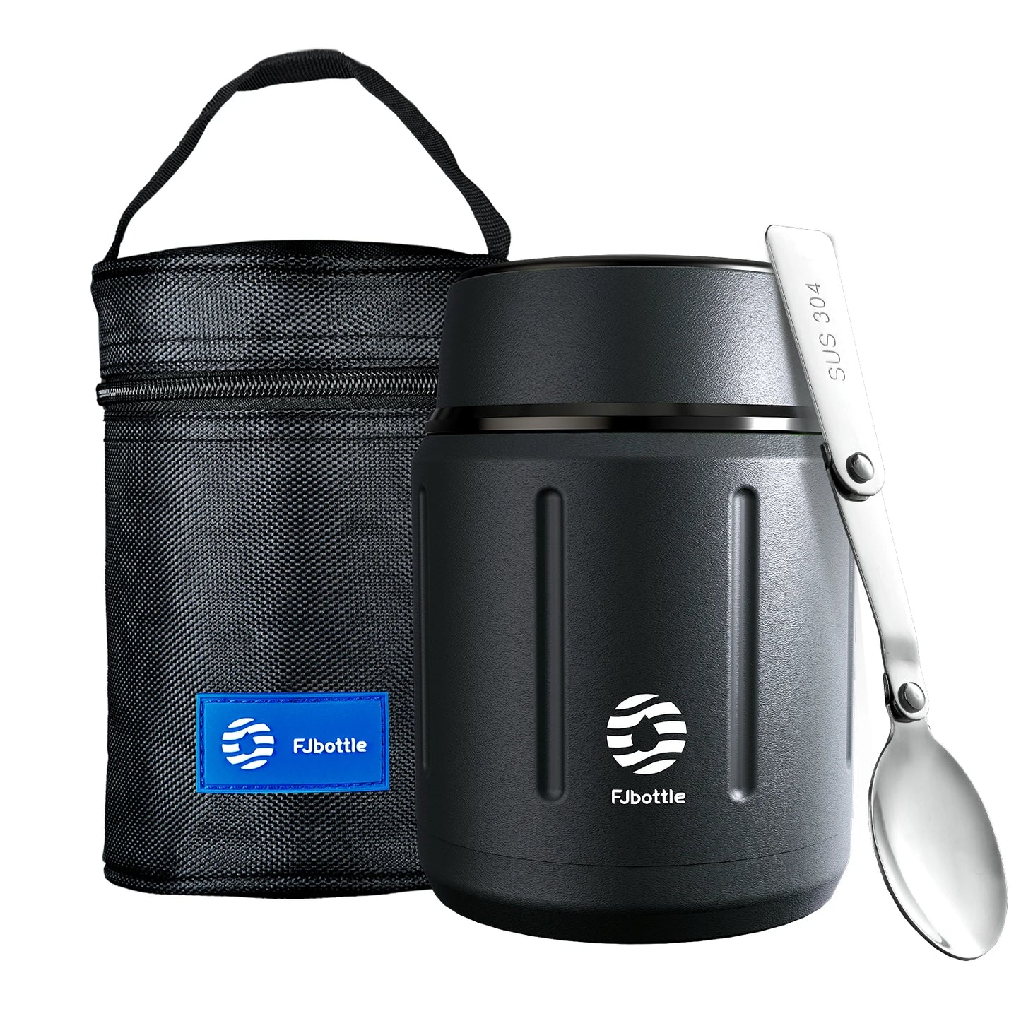 Fjbottle 500ml Food Thermos,  316 Stainless Steel Vacuum Insulated Food Jar With Spoon Kids Lunch Box