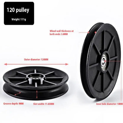 50-160MM Universal Gym Bearing Pulley Nylon Wheel Cable Fitness Equipment