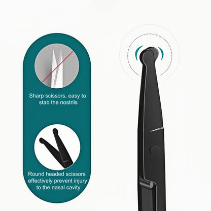Portable Stainless Steel Facial Hair Scissors Rounded Safety Scissor for - Nose Eyebrows Facial Hair Personal Care Trimming Tool