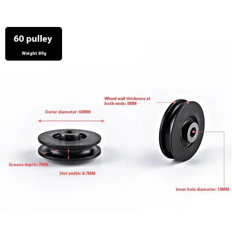 50-160MM Universal Gym Bearing Pulley Nylon Wheel Cable Fitness Equipment