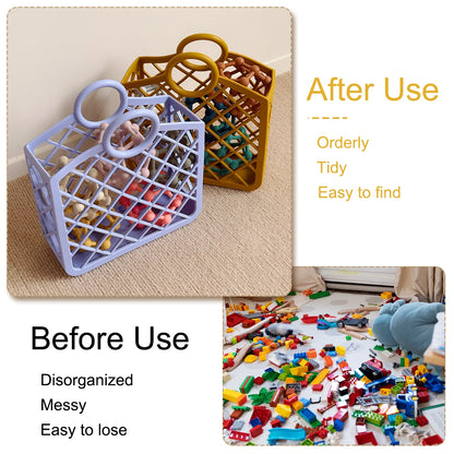 1PCS Silicone Mommy Bag Baby Toy Storage Container Easy To Clean Portable Nappy Organizer Kids Product Travel Essential