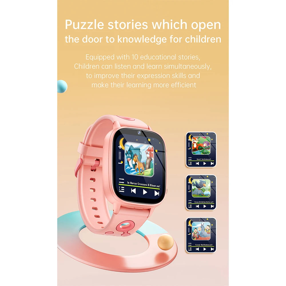 2025 New Smart Watch For Children HD Touch Screen Camera 26 Games Learn vocabulary Alarm Clock Calculator Birthday Gift Boy Girl