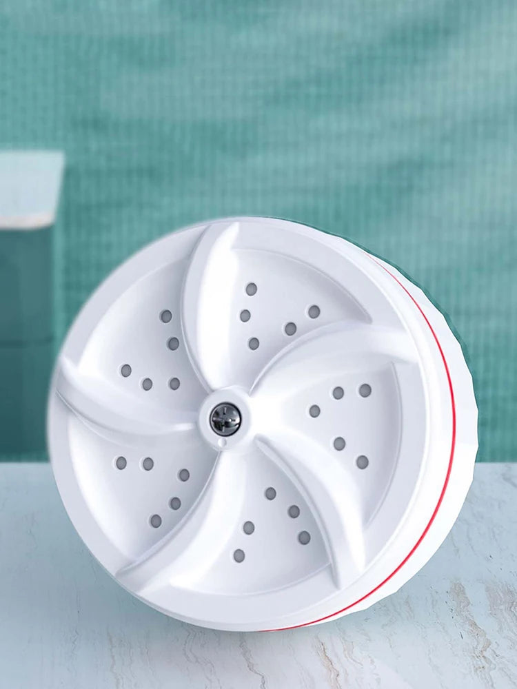 Portable Ultrasonic Turbo Washer Removes Dirt Cleaning Washing Machine Rotating Ultrasonic Turbo Washing Machine for Home Travel