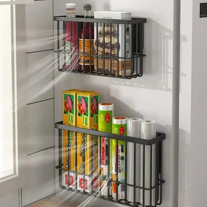 Magnetic Storage Shelf Kitchen Refrigerator Suspended Convenient Space Saving Basket Household Items Spice Condimentor Organizer