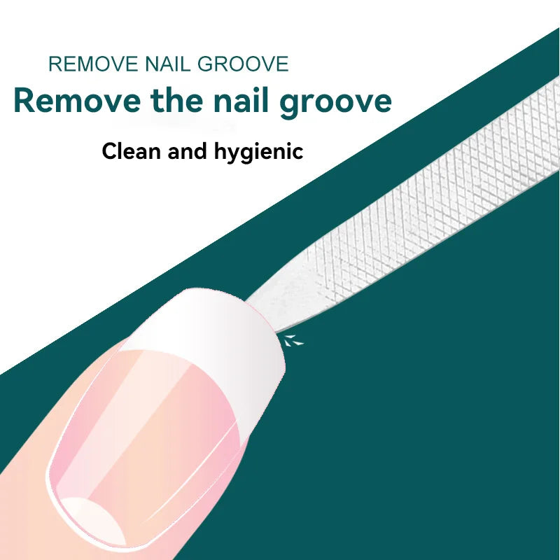 The stainless steel folding nail file strip is a portable and convenient tool for beauty, nail care and manicure
