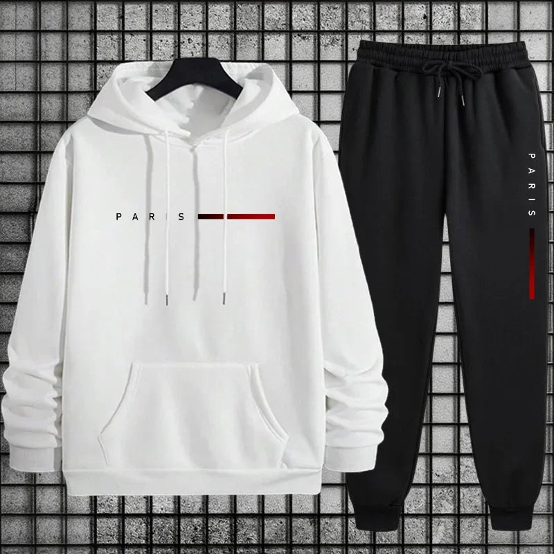 Autumn Winter Casual Hoodie Jogging Suit 2025 New Arrival Mens Tracksuit Hooded Sweatshirt Sweatpants Paris Fashion Sportswear