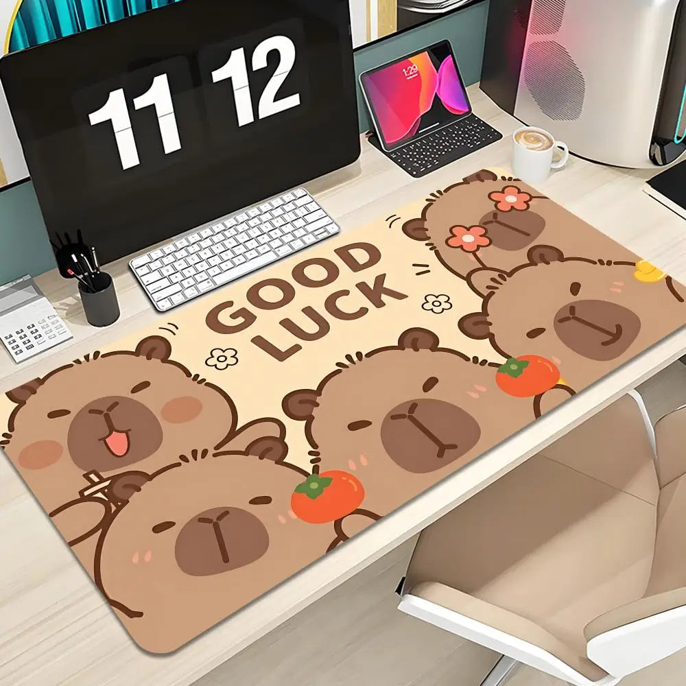Cute Capybara Mouse Pad Keyboard Mousepad lauge 1200X600 mm Desk Mat PC Gamer Office Carpet Home Table pad