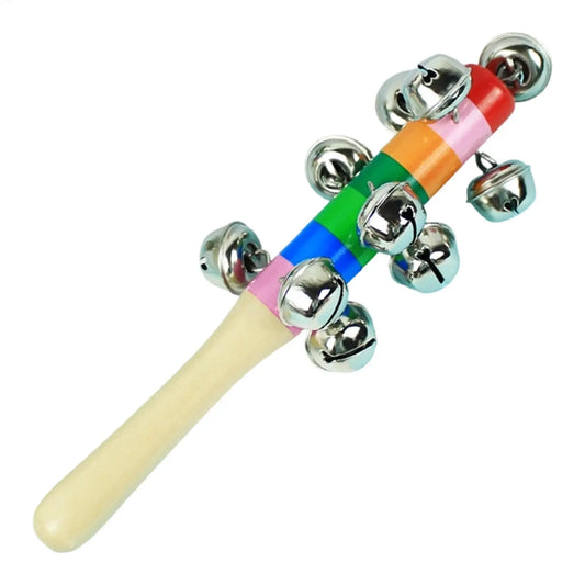 Wooden Bell Rod Rainbow Instruments Toys Early Education Stick Shaker Musical Toy for Children Kids Gifts Percussion Instruments