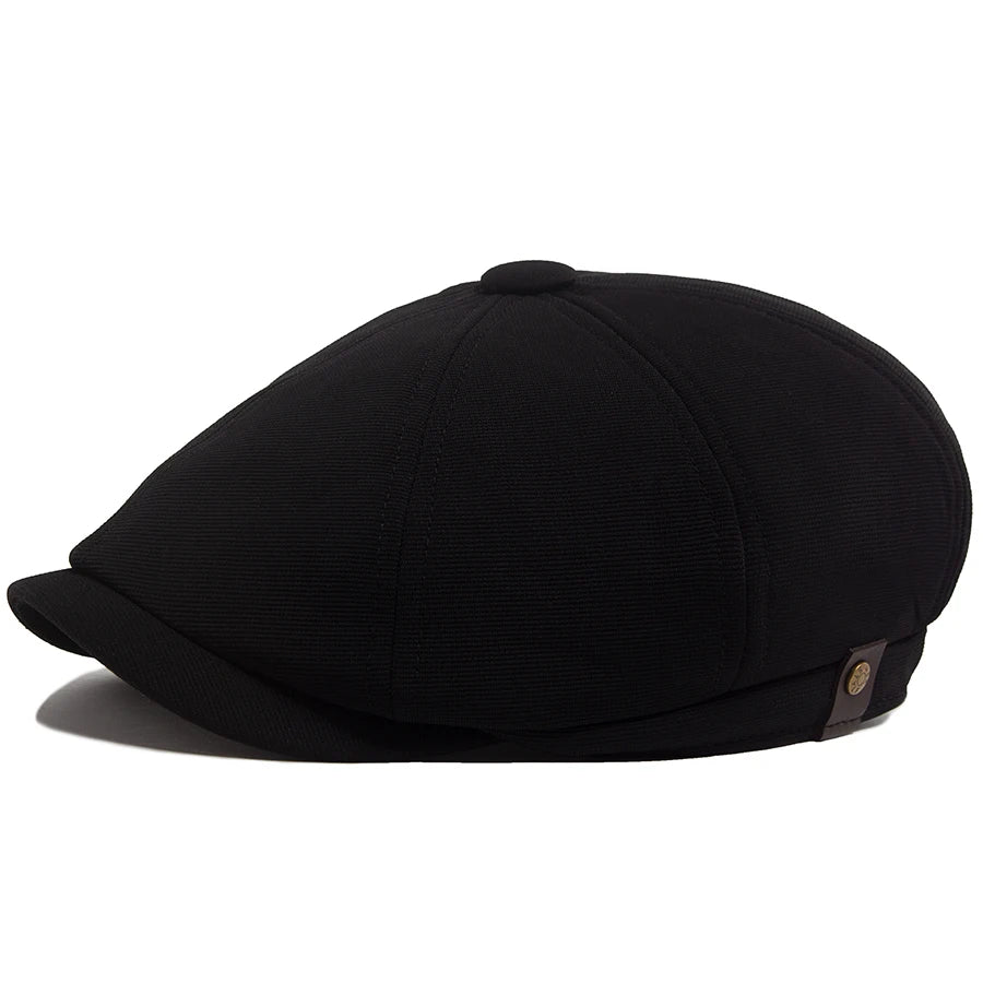 Beret Men&Women Spring Autumn Solid Patchwork Vintage Newsboy Cap Female Casual Retro Hat For Unisex Elastic Head Circumference