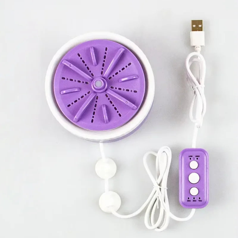 Portable USB Mini Washer - Turbo High-Power for Underwear/Socks, Space-Saving Travel/Business Use