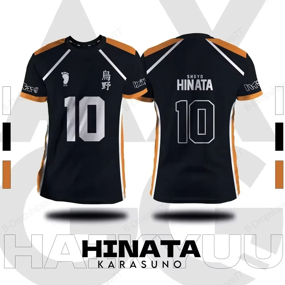 Jersey Haikyuu Fukurodani Hinata Anime 3D Print T-shirt Men Women Fashion Plus Size Short Sleeve Tops Tees Sports Tshirt Kids