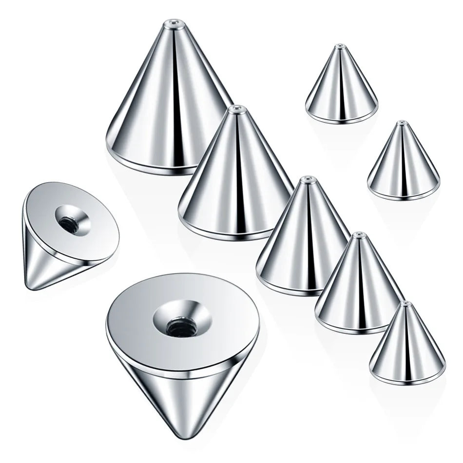 60PCS 14G 16G 4-6mm 316L Surgical Steel Replacement Balls Spikes Body Jewelry Piercing Barbell Parts Screw Bead For Women Men