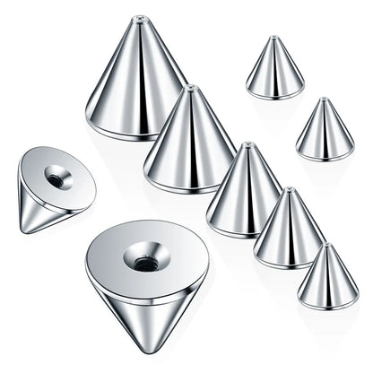 60PCS 14G 16G 4-6mm 316L Surgical Steel Replacement Balls Spikes Body Jewelry Piercing Barbell Parts Screw Bead For Women Men