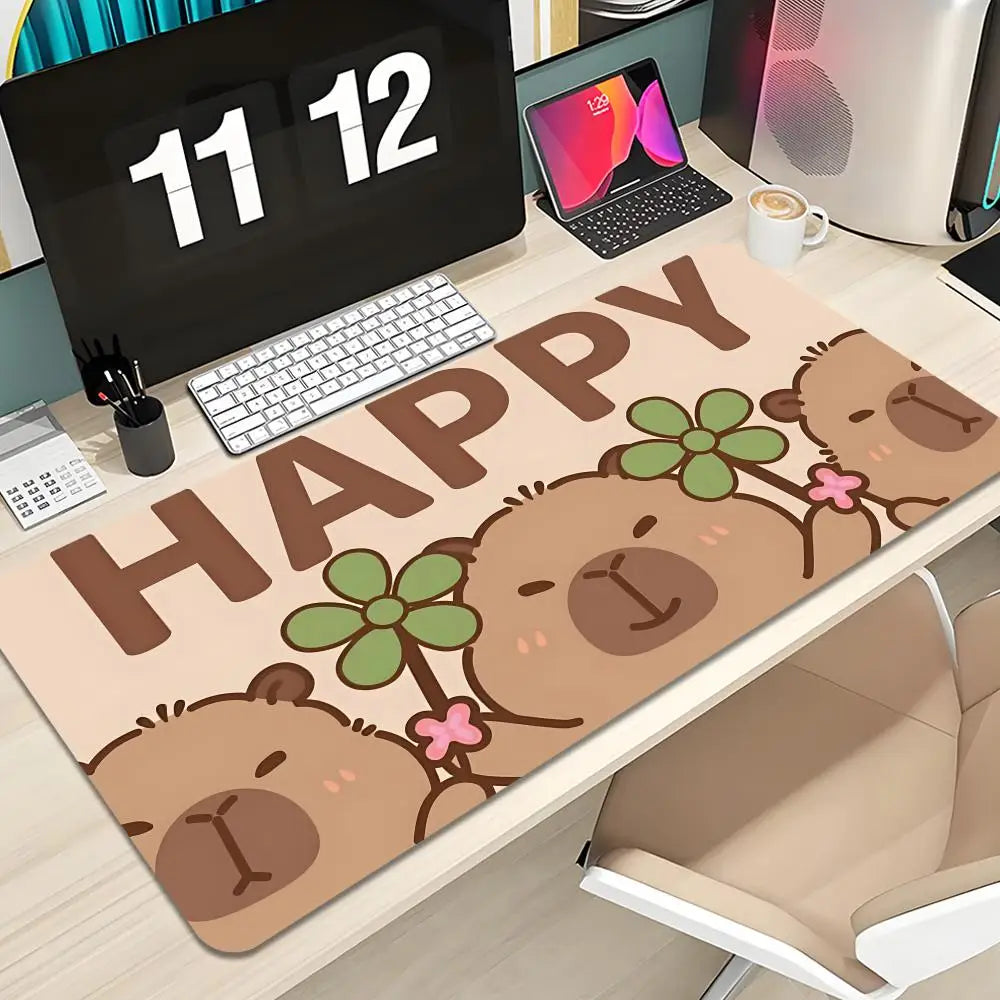 Cute Capybara Mouse Pad Keyboard Mousepad lauge 1200X600 mm Desk Mat PC Gamer Office Carpet Home Table pad