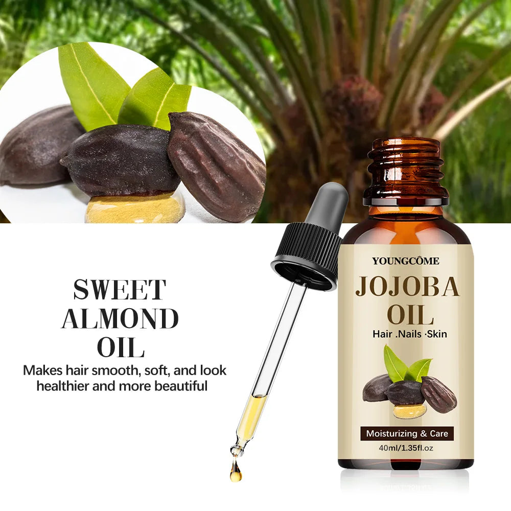 Natural Jojoba Oil Anti Aging Firming Skin Face Moisturizing Relaxing Massage Oil Hair Repair Skin Care Body Oil
