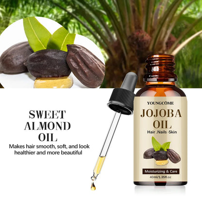 Natural Jojoba Oil Anti Aging Firming Skin Face Moisturizing Relaxing Massage Oil Hair Repair Skin Care Body Oil