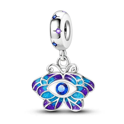 Hot Sale 925 Silver Color Evil Eye Charm Demon Eye Bead For Original  Bracelet&Bangle DIY Making Fashion Jewelry Gift