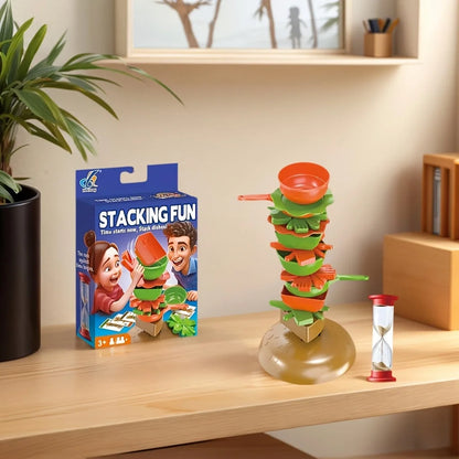 Stacking Game, Food Stacking Game, Tabletop Game for Kids & Adults, Family Fun Game
