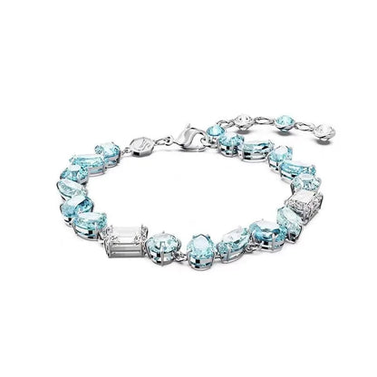 YEEVAA Candy Colorful Imitation Crystal Dopamine Unique Design Choker Necklace Bracelet Earrings, Jewelry for Women Bridal Gift