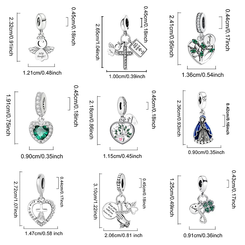 925 Sterling Silver Small Fresh Four Leaf Clover Series Charms Bead Diy Bracelet Necklace Making Gift Of High Quality Jewelry