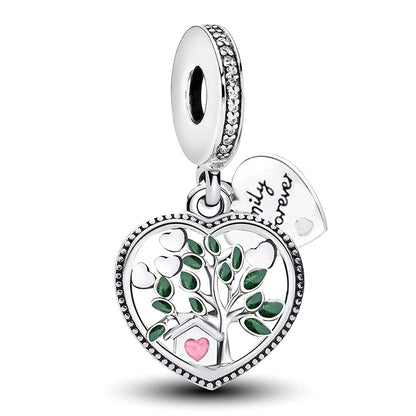 925 Sterling Silver Small Fresh Four Leaf Clover Series Charms Bead Diy Bracelet Necklace Making Gift Of High Quality Jewelry