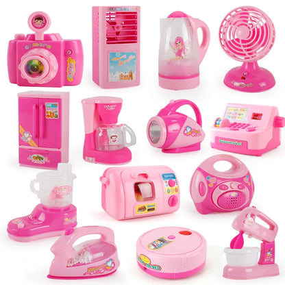 Simulation Kitchen Mini Appliances Washing Machine Rice Cooker Children'S Toys Girls Pretend Playtoys Children'S Birthday Gifts