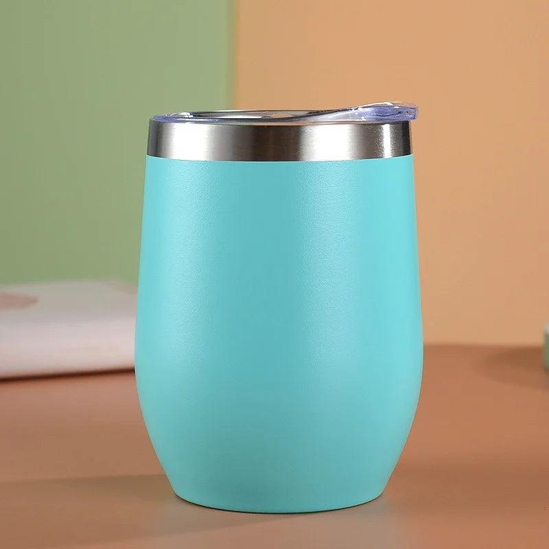 12oz Eggshell Cup Stainless Steel Thermos Bottle Portable Coffee Cups Water Bottle Travel Household Office School Drinking Tools