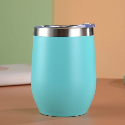 12oz Eggshell Cup Stainless Steel Thermos Bottle Portable Coffee Cups Water Bottle Travel Household Office School Drinking Tools
