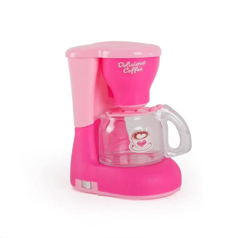 Coffee Machine Household Appliances Toys Vacuum Cleaner Cooking Pretend Play Set with Light Sweeper Kitchen Toys Boy Girl