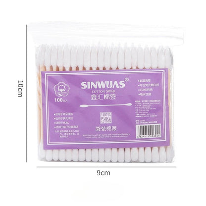 New in 100pcs Bamboo Baby Cotton Swab Cleaning of Ears Tampons Health Beauty Cotton Swab Ear Cleaning Sticks Makeup Disposable