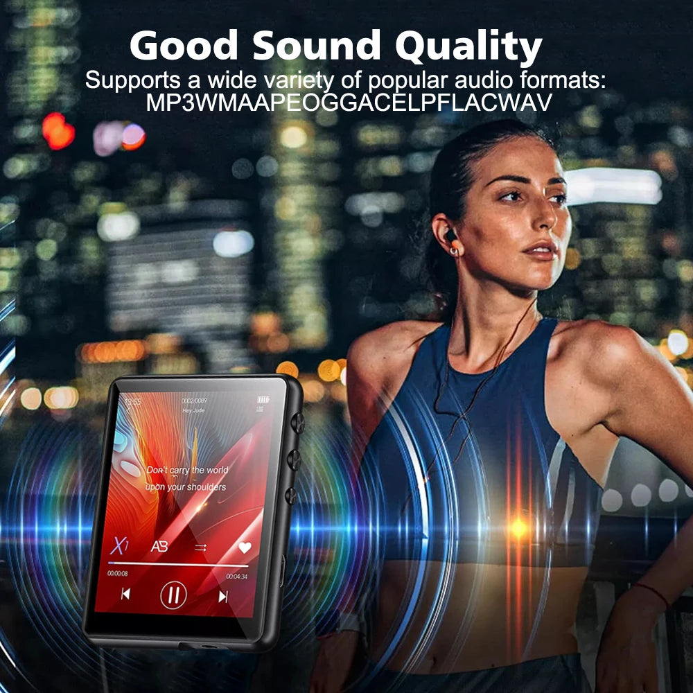 Bluetooth 5.4 HiFi MP3 Player 2.4-inch Touchscreen Walkman with Camera Can Take Pictures with Speaker/FM /Recorder/eBooks