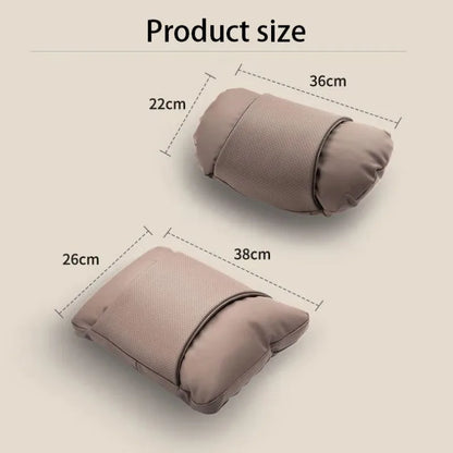 1/2PCS New Car Seats with Nappa Leather Headrests, Breathable Waist Cushions, Neck Pillows, and General Motors Neck Pillows