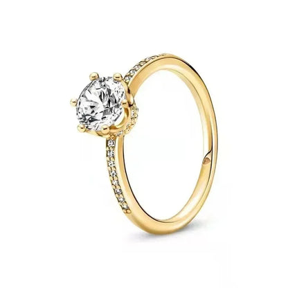 Hot selling 925 sterling silver crystal heart-shaped ring, luxurious, sparkling, multi-color, charming jewelry, holiday  gift