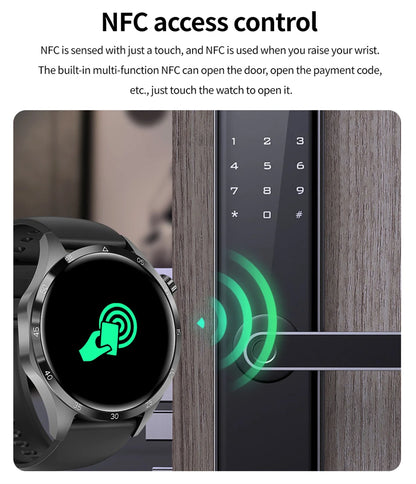 2025 New Smart Watch Men Watch 4 Pro1.53 inch AMOLED HD Screen BT Call GPS sports NFC Health Monitoring Smartwatch Mens Watch