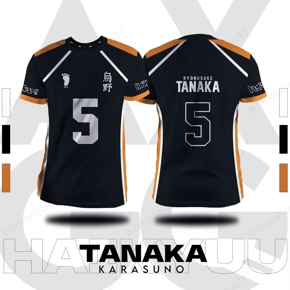 Jersey Haikyuu Fukurodani Hinata Anime 3D Print T-shirt Men Women Fashion Plus Size Short Sleeve Tops Tees Sports Tshirt Kids