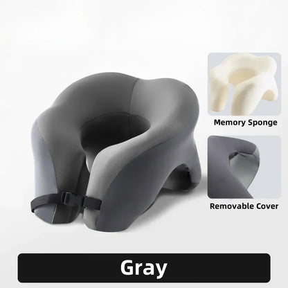 Popular Portable U-Shaped Travel Pillow, Memory Foam Sleep Pillow, Office Nap Pillow Airplane Neck Pillow Ergonomic Head Support