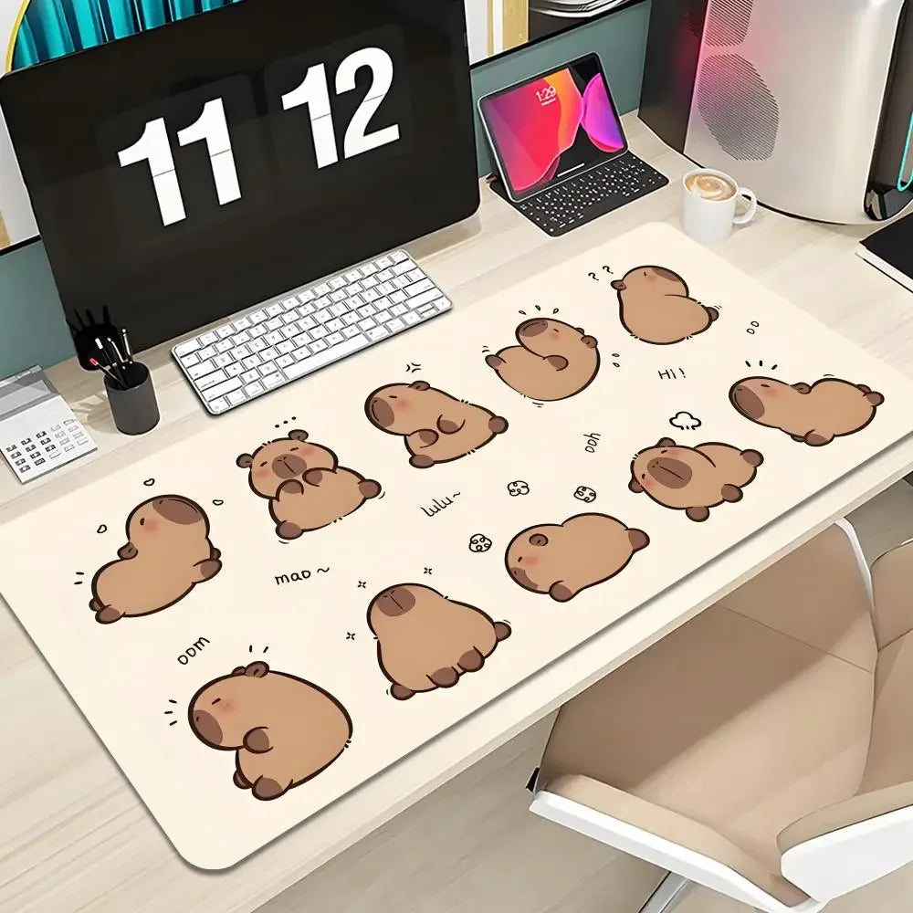Cute Capybara Mouse Pad Keyboard Mousepad lauge 1200X600 mm Desk Mat PC Gamer Office Carpet Home Table pad