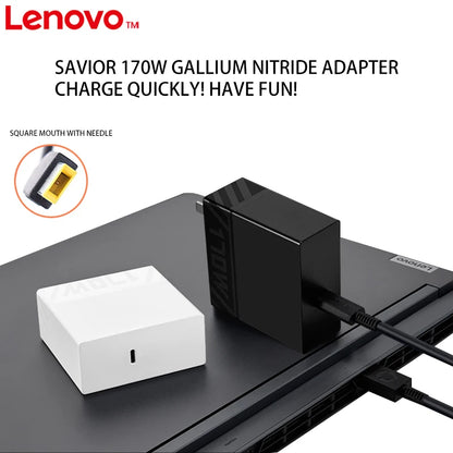 Lenovo Legion C170 C170W Gan Power Adapter Universal Computer Charger Black Pd3.1 Type-C C to C Cable Suitable for Legion Phones, Tablets, and Laptops