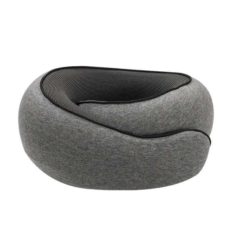 Portable Travel Neck Pillow Memory Foam U-shaped Pillow Snail Style 360 Degree Travel Neck Support Car,Office Sleep Pillow