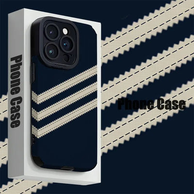 Striped patterned stylish phone case for iPhone14 13 12 11 7 8Pro/ Max /Plus XR XS anti-fall and shock-proof rear cover