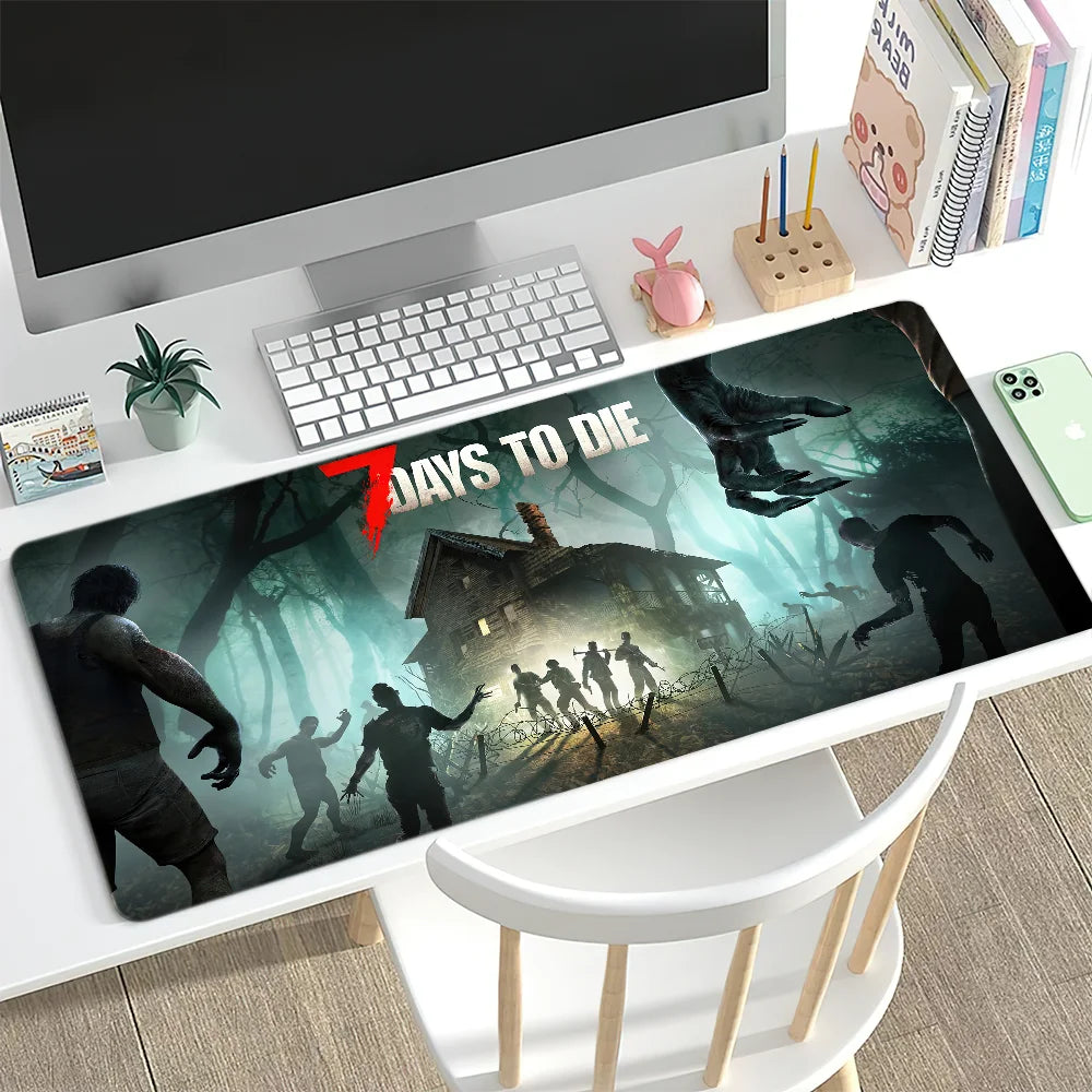 7 Days to Die Mouse Pad Desk Mat Large Non-slip Anti-fray Keyboard Ergonomic Office Rubber PC Home Custom