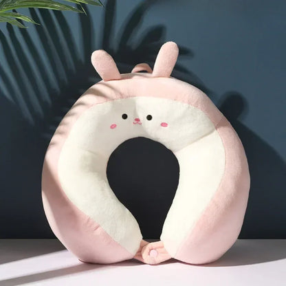Commuting Nap Cartoon Neck Protection Pillow, Car Portable U-shaped Pillow,Outdoor Travel Airplane Pillow Car Accessories