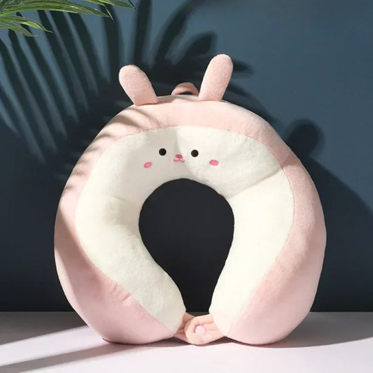 Commuting Nap Cartoon Neck Protection Pillow, Car Portable U-shaped Pillow,Outdoor Travel Airplane Pillow Car Accessories