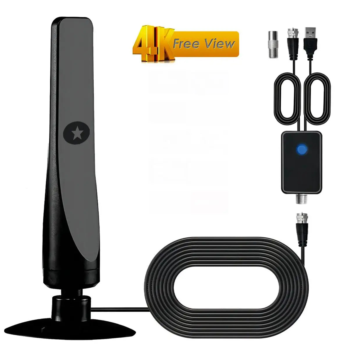 Indoor and outdoor high-definition ground wave digital TV antenna HDTV antenna supports DVB-T/T2, ISDB-T, DMB-T/H, ATSC