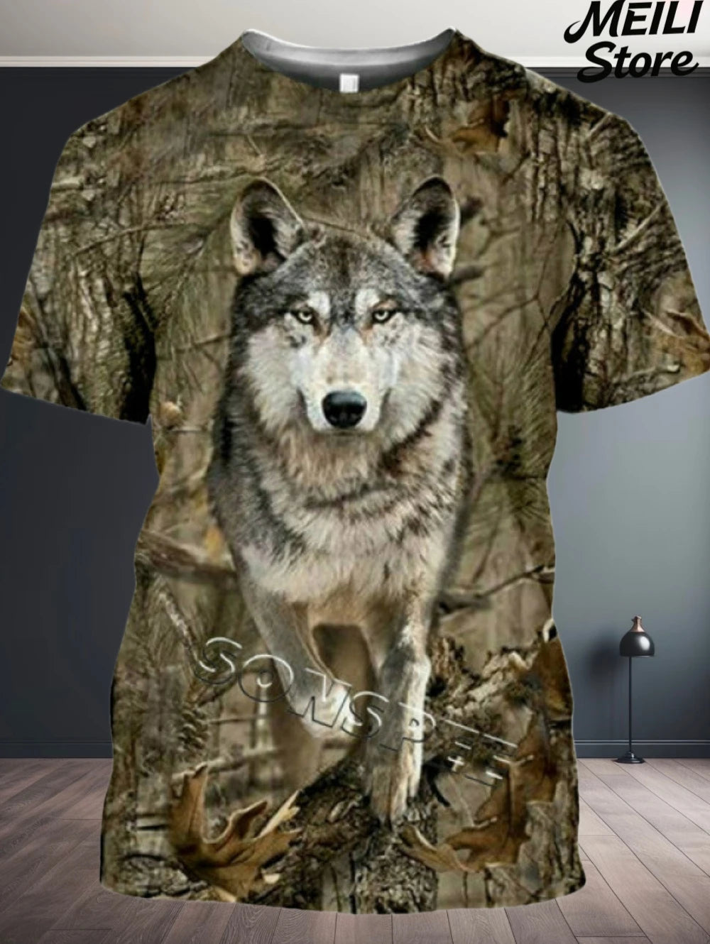 New Male T-Shirt Hunting Animal 3D Print Summer Camouflage Short Sleeve Funny Tops Casual Daily Outdoor Street Men's Clothing