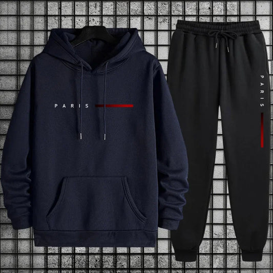 Autumn Winter Casual Hoodie Jogging Suit 2025 New Arrival Mens Tracksuit Hooded Sweatshirt Sweatpants Paris Fashion Sportswear