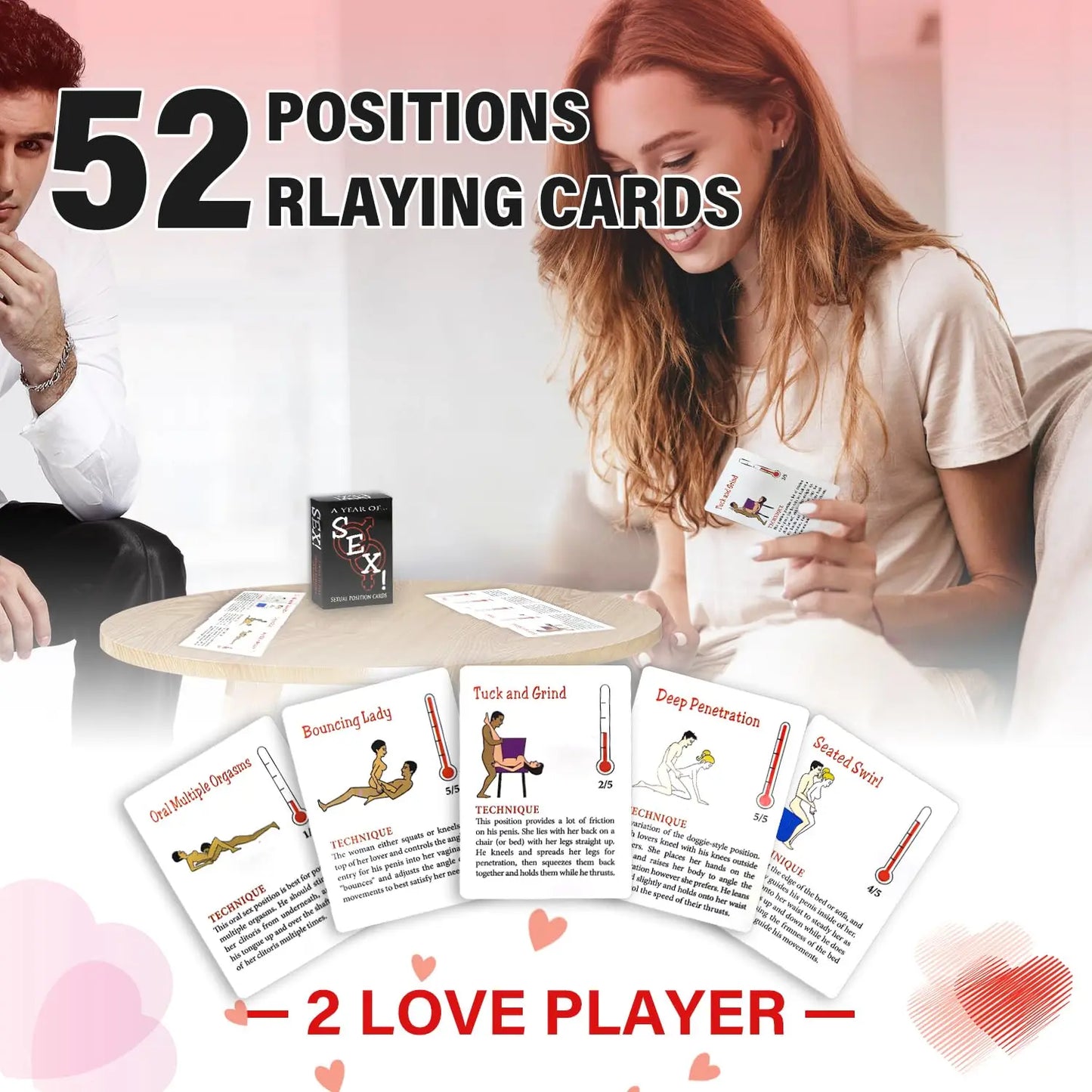 English & Spanish Sexual Position Cards Role Playing Adult Games Bedroom Commands Sex Toys For Couples 18+ Erotic Products