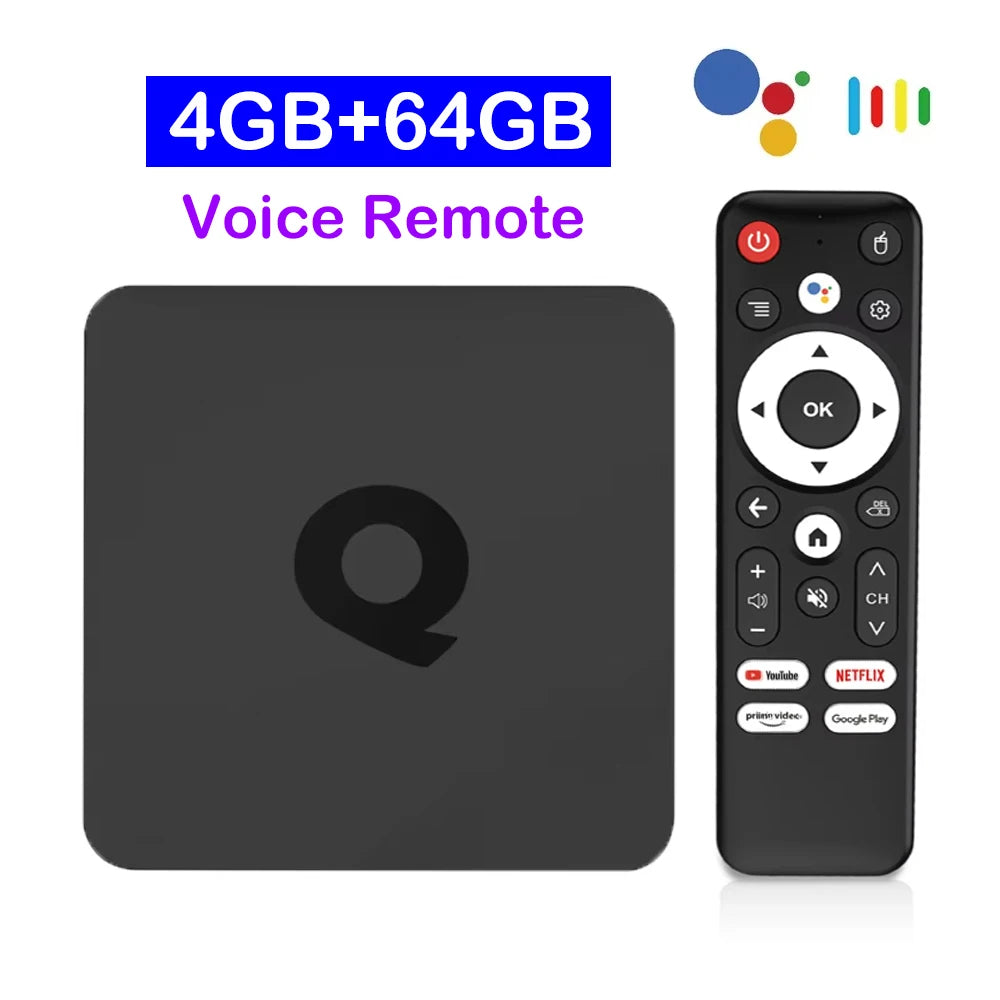 Very Fast Smart TV Box Q1 H313 8K Android 14 TV Box Support Dual Wifi 5G BT6.0 Google Assistant 8GB 128GB Streaming Media Player