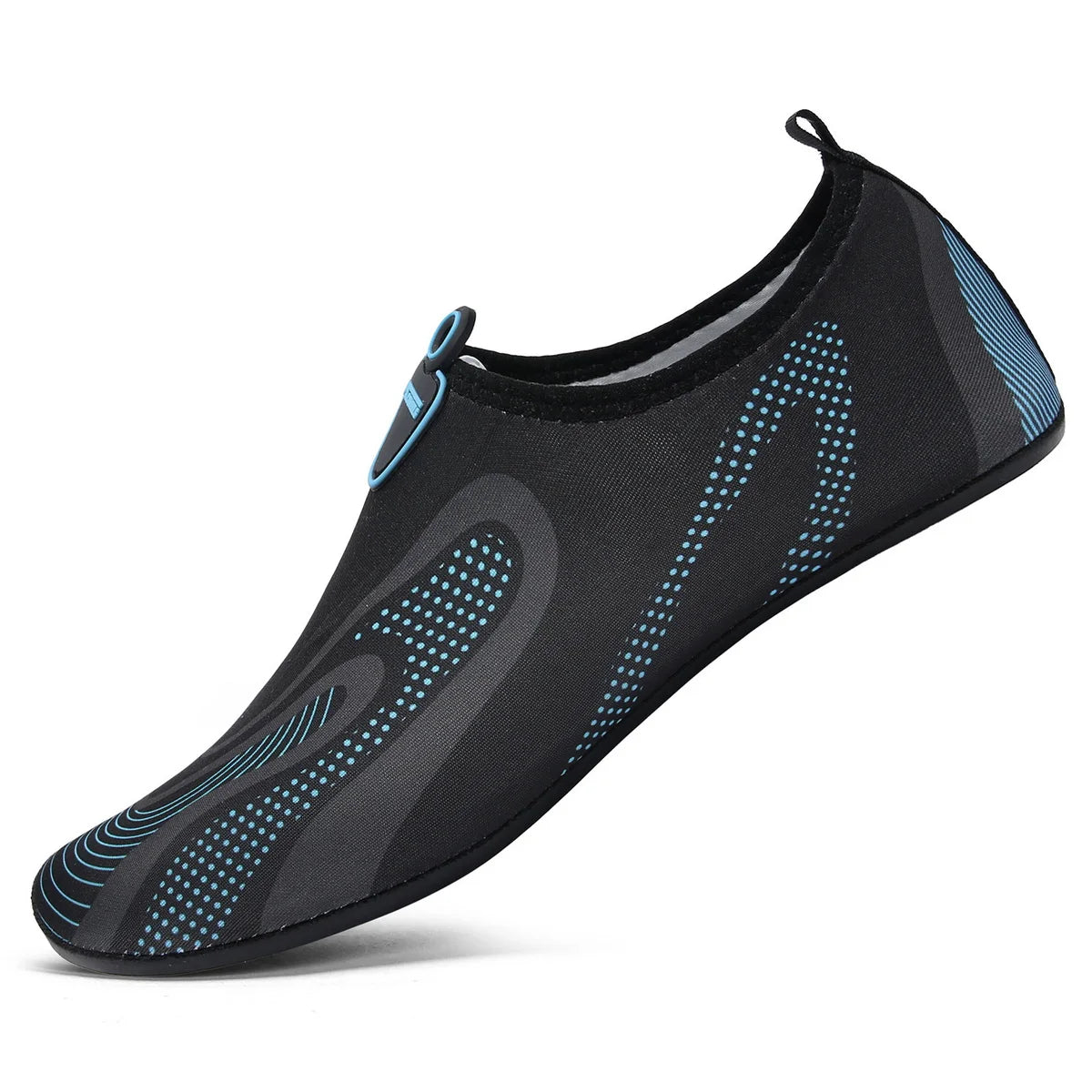 New Beach Shoes Wading Upstream Shoes Non-Slip Water Socks Swimming Shoes Breathable Treadmill Soft Shoes Black Soft Soled