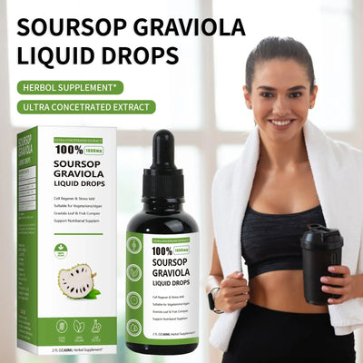 Soursop Graviola Extract Drops Detox and Antioxidation Support Immunity and Kidney Health Immune Boost Rich in Multivitamin
